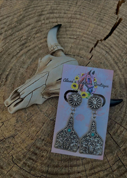 Cow Tag Earrings