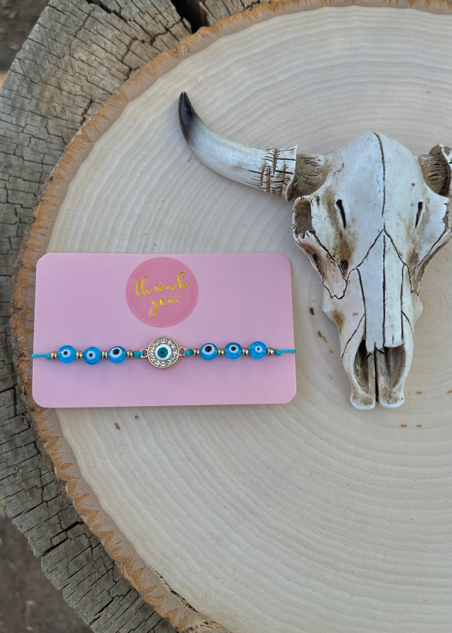 Baby blue ojo bracelet