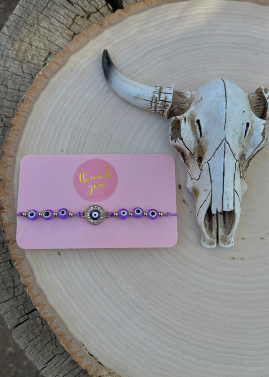 Purple ojo bracelet