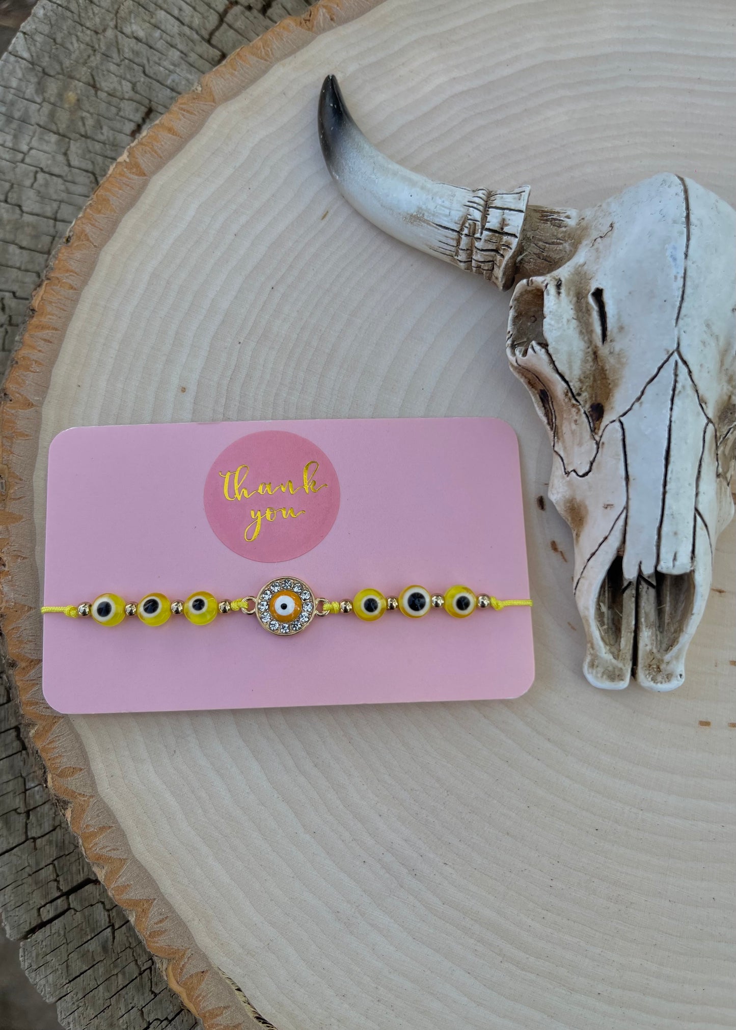 Yellow ojo bracelet